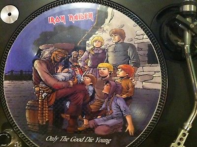 popsike.com - Iron Maiden - Only The Good Die Young 12" Picture Disc Single  LP NM - auction details