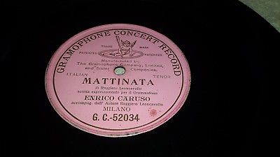 popsike.com - 78 RPM Enrico Caruso Gramophone Concert Record G. C. -52034  MATTINATA pink EXC - auction details