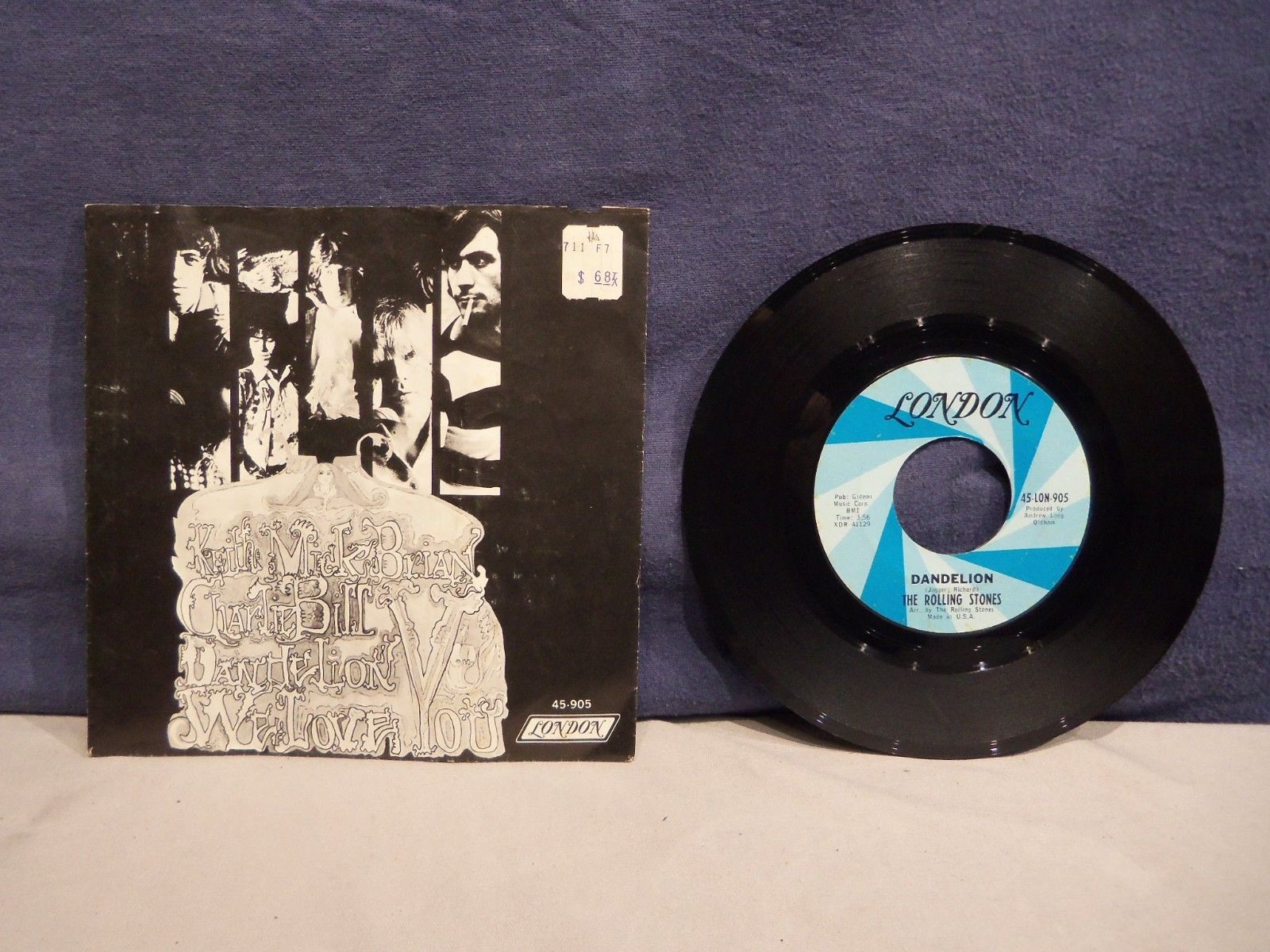popsike.com - THE ROLLING STONES - DANDELION / WE LOVE YOU 45 RPM VINYL  RECORD w/ COVER SLEEVE - auction details