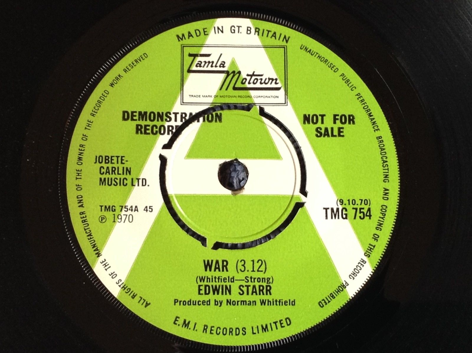 popsike.com - EDWIN STARR - WAR rare UK 1970 DEMO PROMO / SOUL / MOTOWN ...