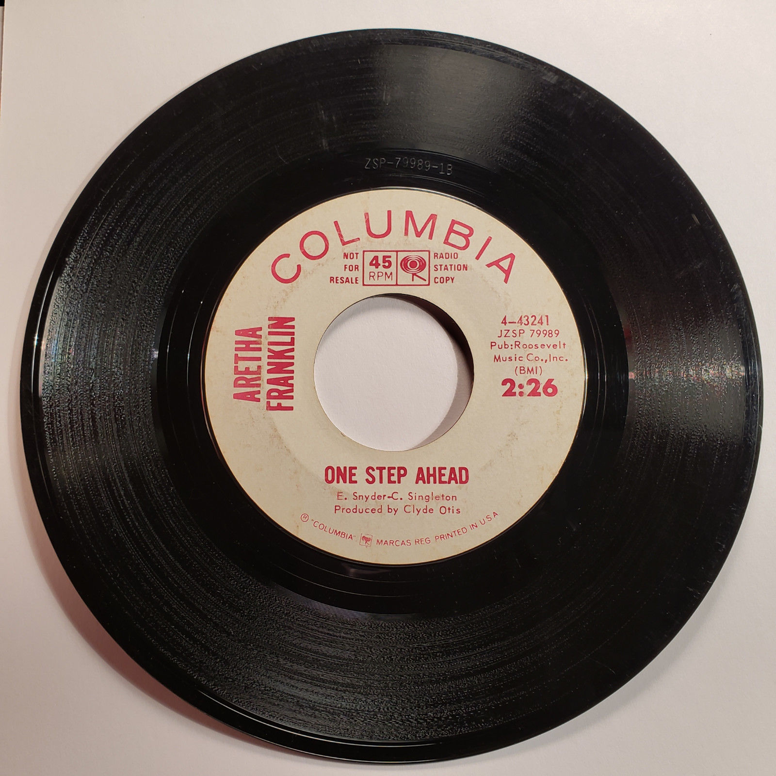 popsike.com - Aretha Franklin "One Step Ahead/I Can't Wait Until..."  45/Col/4-43241/VG+ PROMO - auction details