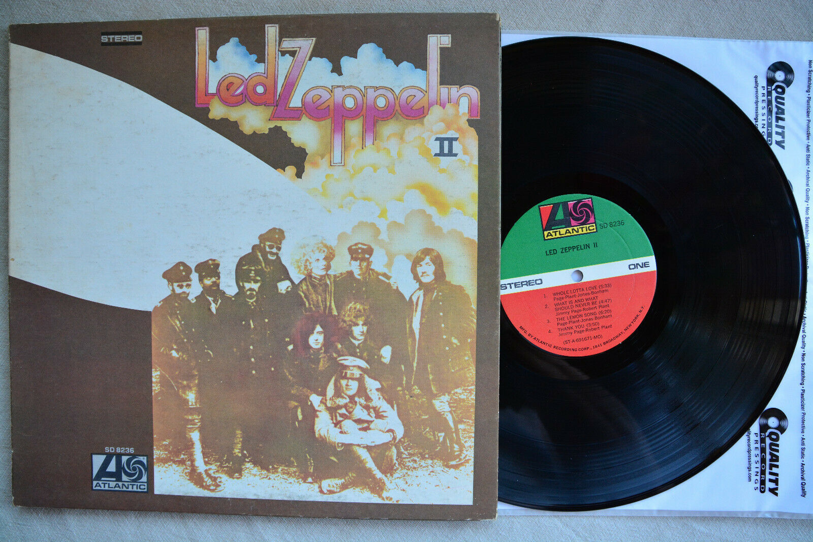 popsike.com - Led Zeppelin II SD-8236 Atlantic RL Hot Mix Monarch zepplin 2/two  Vinyl LP VG+ - auction details