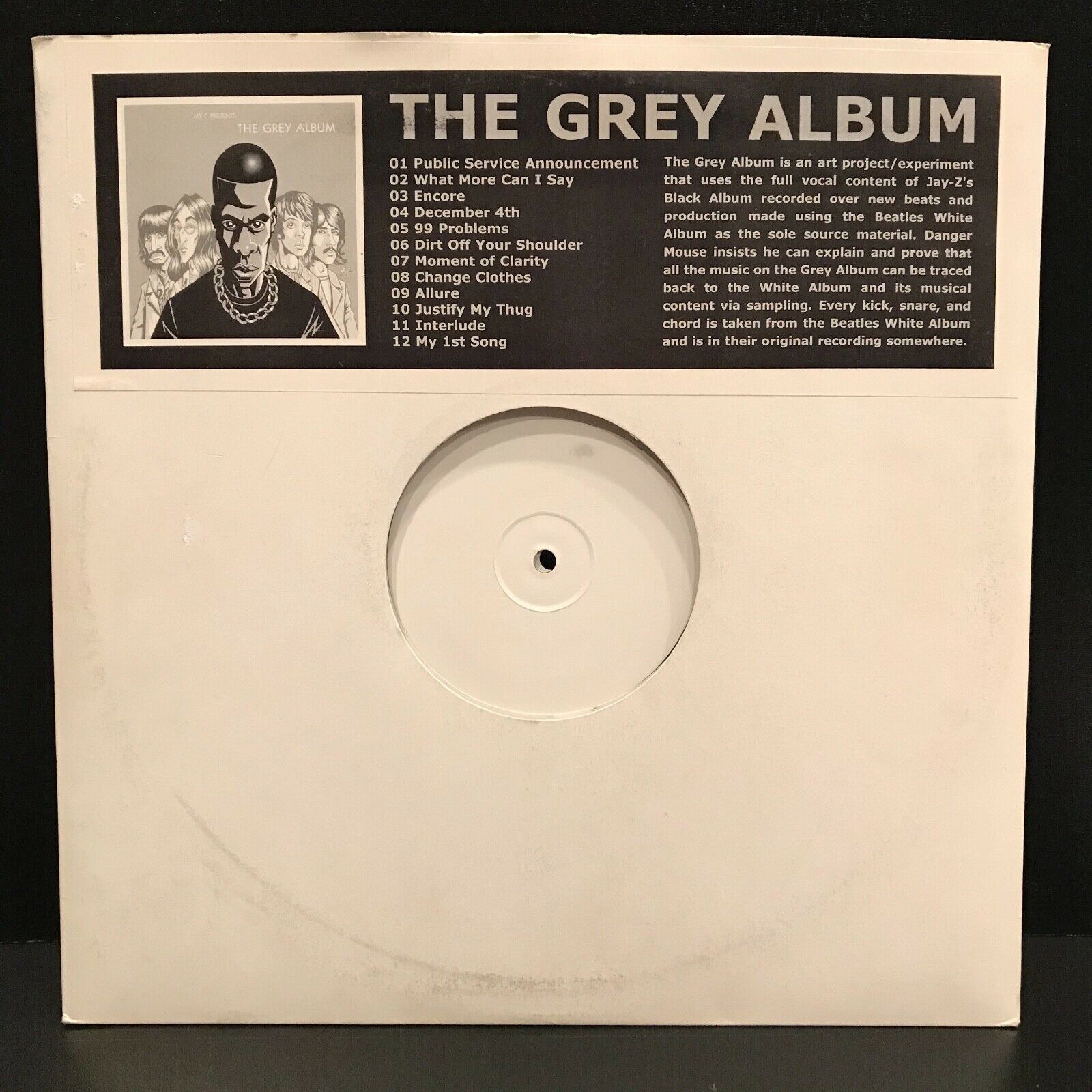 popsike.com - Danger Mouse & Jay-Z THE GREY ALBUM Vinyl 2 LP Set White  Label 1st Pressing RARE - auction details