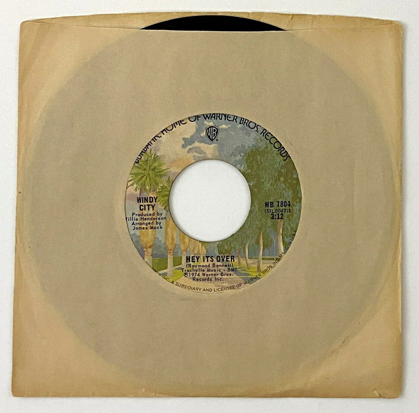popsike.com - Windy City "Hey It's Over" 70s Soul 45 Warner Bros mp3 -  auction details
