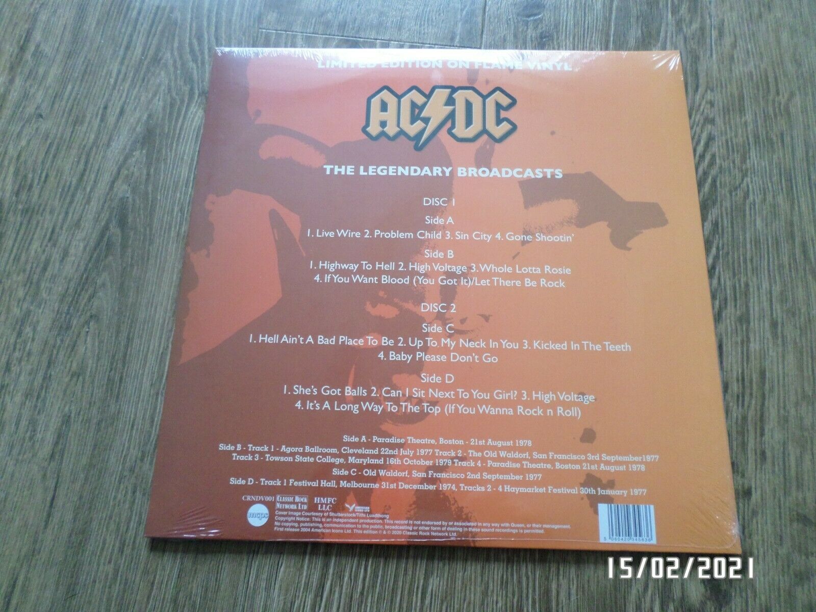 popsike.com - AC/DC - Can I Sit Next To You Girl - FLAME COLOURED VINYL - 2  x LP ONLY 1000 * - auction details