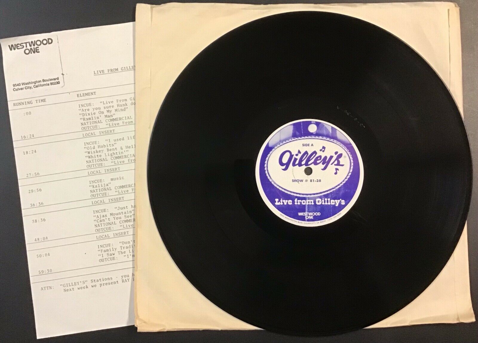 popsike.com - HANK WILLIAMS JR Live from Gilley's RARE Vinyl LP VG+ # 81-38  Hank Done It This - auction details