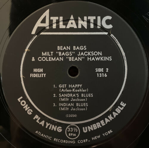 popsike.com - Milt Jackson / Coleman Hawkins - Bean Bags - Atlantic LP VG+  Black Label Mono - auction details