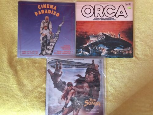 popsike.com - 3 Ennio Morricone Vinyl Soundtrack LPs...Cinema Paradiso,  Orca & Red Sonja - auction details