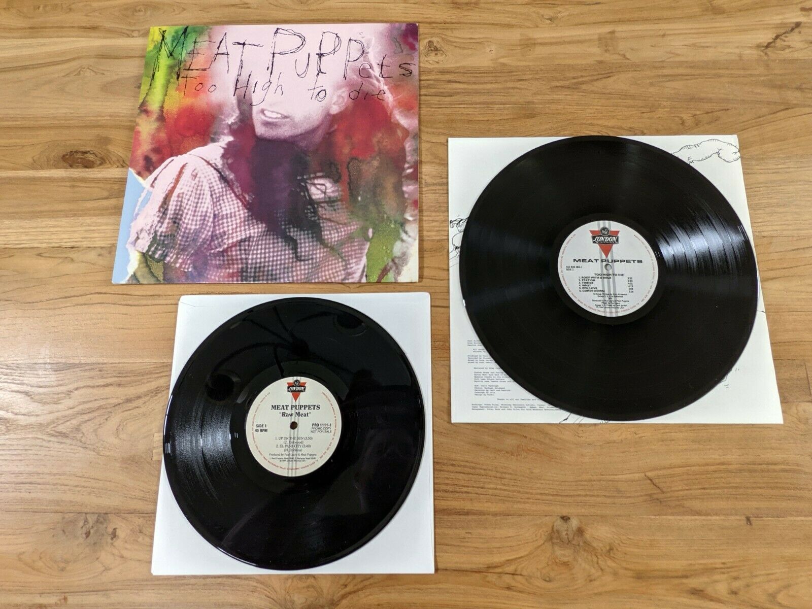 popsike.com - Meat Puppets - Too High To Die 1994 Vinyl LP - Raw Meat 10"  Promo - Never Played - auction details