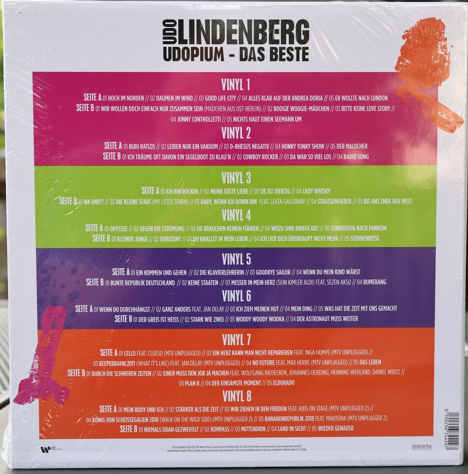 popsike.com - Udo Lindenberg UDOPIUM Das Beste Limitierte VINYL-Box 8 LP  Colored Vinyl - auction details