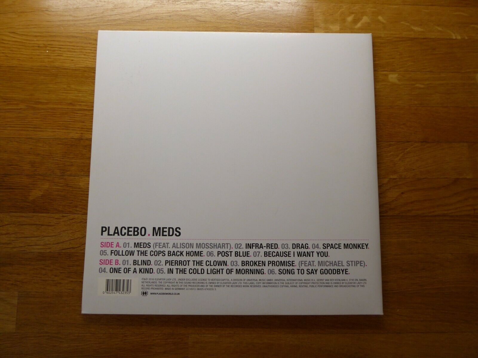 popsike.com - Placebo - Meds - Super Rare clear pink vinyl LP 2016 4743235  A1/B1 EX+ - auction details