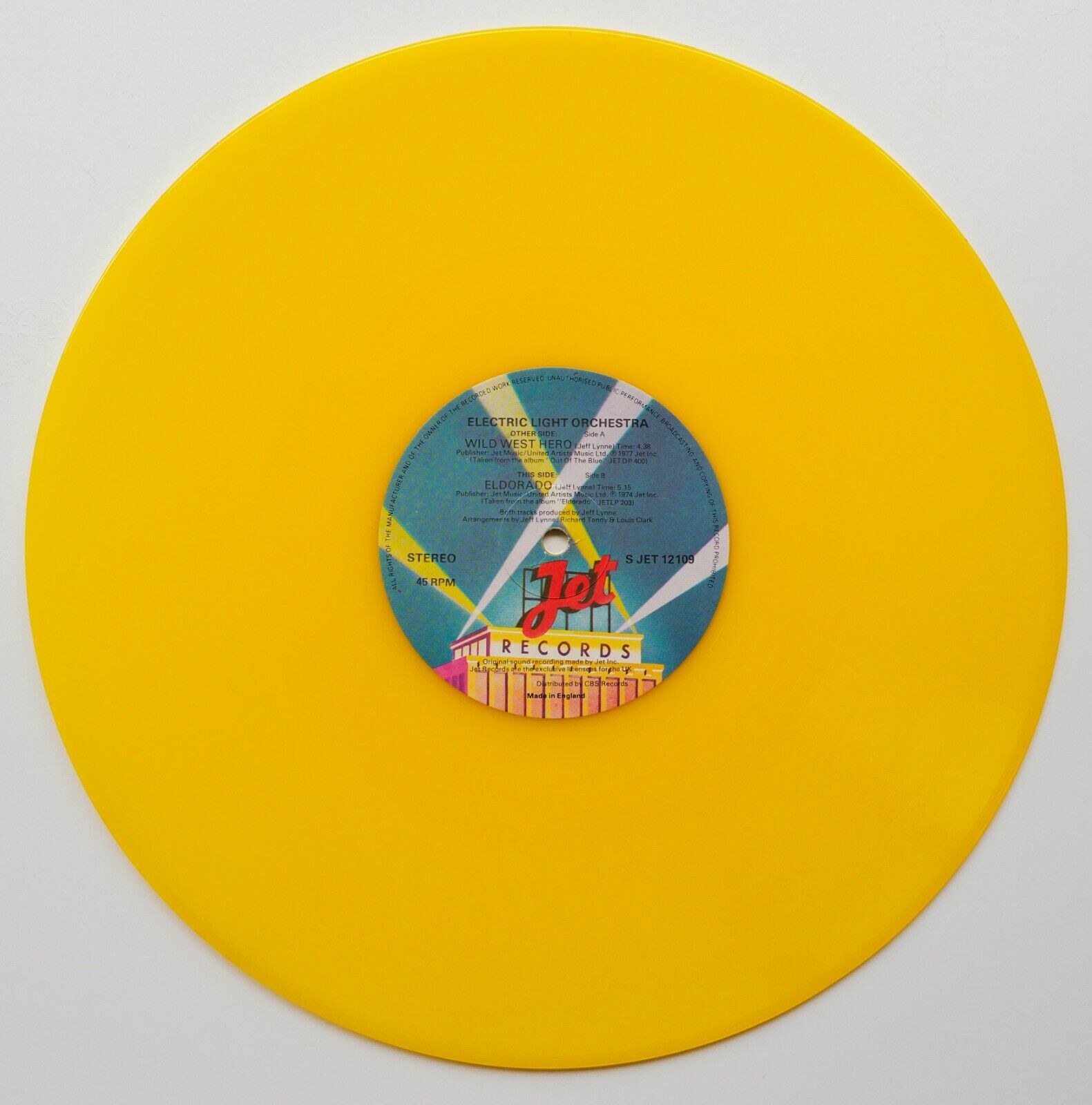 popsike.com - Electric Light Orchestra - ELO Wild West Hero, Yellow Vinyl  12" - UK pressing - auction details