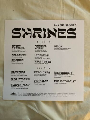 popsike.com - Armand Hammer “Shrines” 2020 vinyl LP - auction details