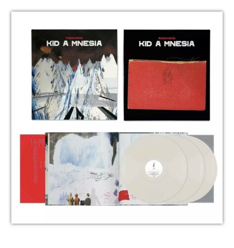 popsike.com - PRESALE Radiohead Kid A Mnesia CREAM 3 x Vinyl LP Record +  "Scarry" Book Rare - auction details