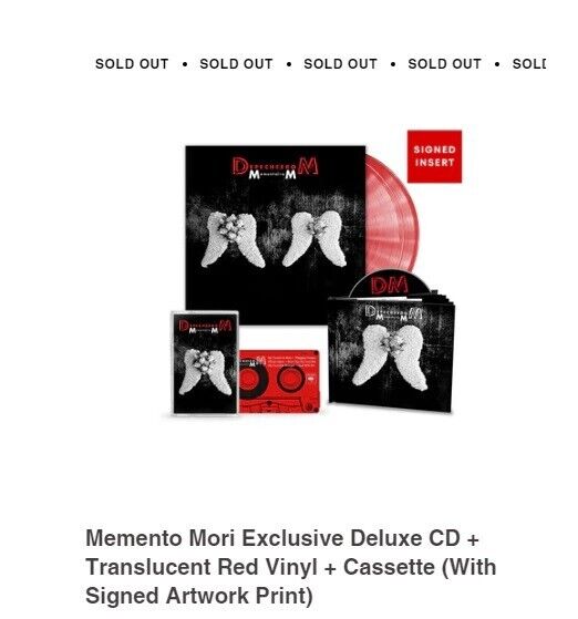  Depeche Mode - Memento Mori SIGNED print, RED LP, cd &  cassette[PREORDER] - auction details